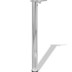 4 bordben, justerbar højde, krom, 710 mm