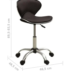 323676 vidaXL Salon Spa Stool Brown Faux Leather