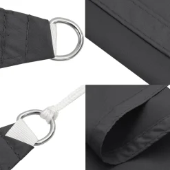 42302 vidaXL Sunshade Sail Oxford Fabric Square 3,6x3,6 m Anthracite