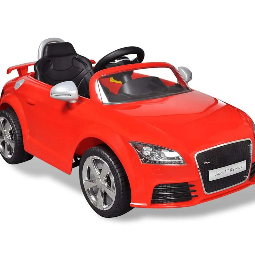 Audi TT RS Sit Bil for børn med hvid fjernbetjening Rød