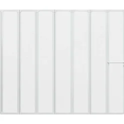 Bad Skærm 140 x 168 cm 7 Foldbare Paneler med håndklædeholder