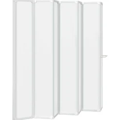 Bad Skærm 140 x 168 cm 7 Foldbare Paneler med håndklædeholder