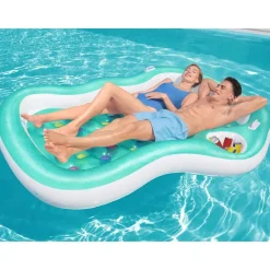 Bestway bademadras til pool Double Designer 224x174 cm