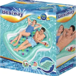 Bestway bademadras til pool Double Designer 224x174 cm