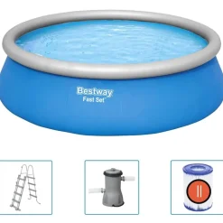 Bestway Fast Set oppusteligt badebassin 457x122 cm rundt