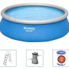 Bestway Fast Set oppusteligt swimmingpoolsæt rundt 457x122 cm