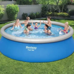 Bestway Fast Set oppusteligt swimmingpoolsæt rundt 457x122 cm