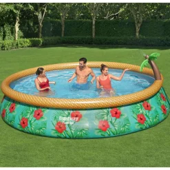 Bestway Fast Set oppusteligt poolsæt Paradise Palms 457x84 cm