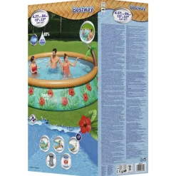 Bestway Fast Set oppusteligt poolsæt Paradise Palms 457x84 cm