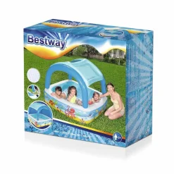 Bestway legebassin med baldakin 140 x 140 x 114 cm blå 52192