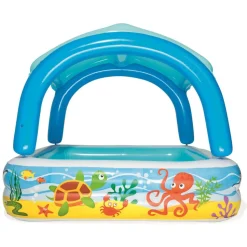 Bestway legebassin med baldakin 140 x 140 x 114 cm blå 52192