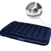 Bestway luftmadras med velourtop og indbygget fodpumpe 203x152x28 cm