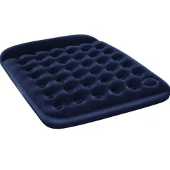Bestway luftmadras med velourtop og indbygget fodpumpe 203x152x28 cm