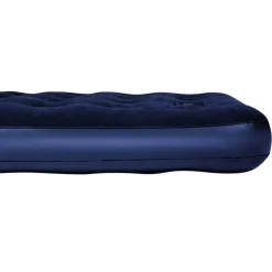 Bestway luftmadras med velourtop og indbygget fodpumpe 203x152x28 cm