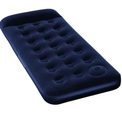 Bestway luftmadras med velourtop og indbygget luftpumpe 185x76x28 cm