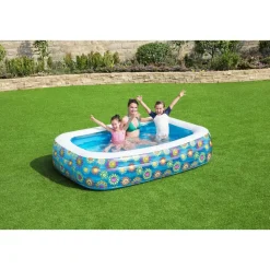 Bestway oppustelig børnepool 229x152x56 cm blå