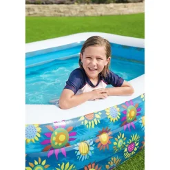 Bestway oppustelig børnepool 229x152x56 cm blå
