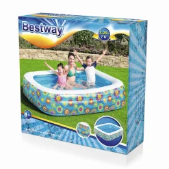 Bestway oppustelig børnepool 229x152x56 cm blå