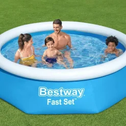 Bestway oppustelig swimmingpool Fast Set 244x61 cm rund 57265