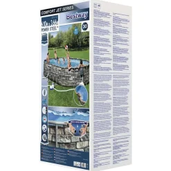 Bestway Power Steel Comfort Jet Series poolsæt 610x366x122 cm oval