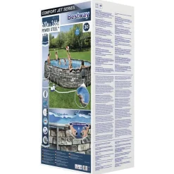 Bestway Power Steel poolsæt Comfort Jet Series 610x366x122 cm oval
