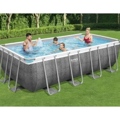 Bestway Power Steel swimmingpool 488x244x122 cm rektangulær
