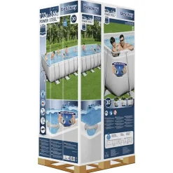 Bestway Power Steel swimmingpoolsæt 732x366x132 cm rektangulær