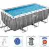 Bestway Power Steel swimmingpoolsæt 412x201x122 cm rektangulær