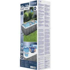 Bestway Power Steel swimmingpoolsæt 412x201x122 cm rektangulær