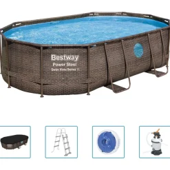 Bestway Power Steel swimmingpoolsæt 488x305x107 cm
