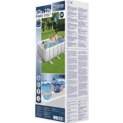 Bestway Power Steel swimmingpool 412x201x122 cm rektangulær