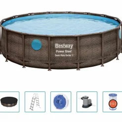 Bestway Power Steel swimmingpoolsæt 488x122 cm