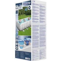 Bestway Power Steel swimmingpool 488x244x122 cm rektangulær