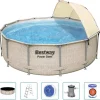 Bestway Power Steel swimmingpool med baldakin 396x107 cm