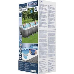 Bestway Power Steel swimmingpool 488x244x122 cm rektangulær