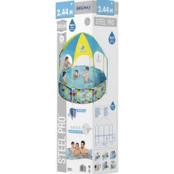 Bestway Steel Pro fritstående børnebassin 244x51 cm UV-beskyttet