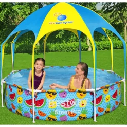 Bestway Steel Pro UV Careful fritstående badebassin til børn 244x51 cm