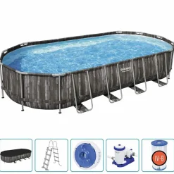 Bestway swimmingpool 7,32x3,66x1,22 m oval