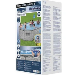 Bestway swimmingpoolsæt Power Steel 488x305x107 cm