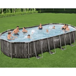 Bestway swimmingpoolsæt 7,32x3,66x1,22 m oval