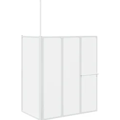 Brusevæg 70x120x137 cm L-formet 4 paneler foldbar