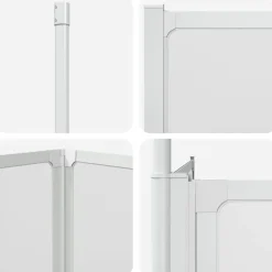Brusevæg 70x120x137 cm L-formet 4 paneler foldbar