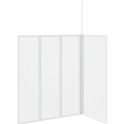 Brusevæg 70x120x137 cm L-formet 4 paneler foldbar