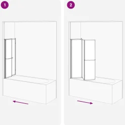 Brusevæg 70x120x137 cm L-formet 4 paneler foldbar