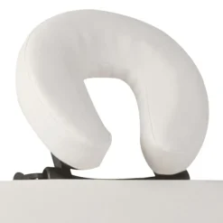 Cremefarvet sammenfoldeligt massagebord med aluminiumsstel,4 zoner