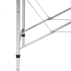 Cremefarvet sammenfoldeligt massagebord med aluminiumsstel,4 zoner