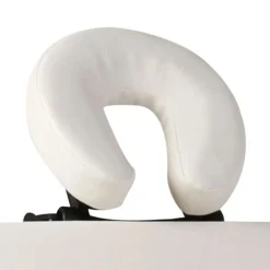 Cremefarvet sammenfoldeligt massagebord med aluminiumsstel,3 zoner