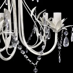 Elegant Vedhæng Crystal Lysekrone med 5 Pærestikdåser