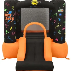 Happy Hop oppustelig hoppeborg med rutsjebane 210x280x170 cm PVC