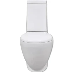 Hvidt keramisk toilet & bidet sæt